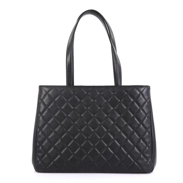 Business Affinity Caviar Leather Large Shopping Tote Bag - Image 4