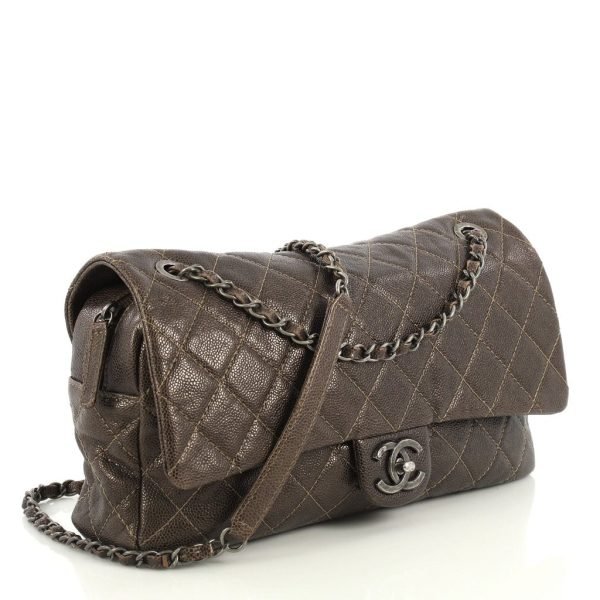 Easy Flap Jumbo Caviar Leather Bag - Image 2