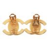 Vintage Chanel Gold Plated Classic Turnlock CC Earrings - Image 5