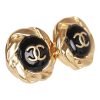 Chanel Gold CC Sunburst Stud Earrings - Image 2