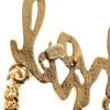 Chanel Logo Drop Chain Earrings Gold Metal - Image 5