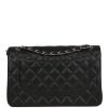 Chanel Jumbo Classic Double Flap Bag Black Caviar Silver Hardware - Image 4