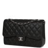 Chanel Jumbo Classic Double Flap Bag Black Caviar Silver Hardware - Image 5