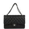 Chanel Jumbo Classic Double Flap Bag Black Caviar Silver Hardware - Image 7