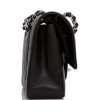 Chanel Medium Classic Double Flap Bag Black Quilted Caviar Silver Hardware - Image 3