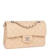 Chanel Small Classic Double Flap Beige Lambskin Silver Hardware - Image 2