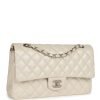 Pre-owned Chanel Medium Classic Double Flap Pearlescent Ivory Caviar Brushed Silver Hardware - Image 2