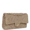 Pre-owned Chanel Medium Classic Double Flap Beige Tweed Gold Hardware - Image 2