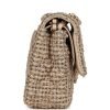 Pre-owned Chanel Medium Classic Double Flap Beige Tweed Gold Hardware - Image 3