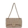 Pre-owned Chanel Medium Classic Double Flap Beige Tweed Gold Hardware - Image 7