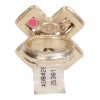 Chanel Gold CC Multicolor Gripoix Cross Ring - Image 4