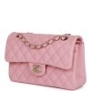 Chanel Small Classic Double Flap Bag Pink Caviar Light Gold Hardware - Image 5