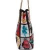 Vintage Chanel Precious Symbols Needle Point Tote Multicolor Wool Gold Hardware - Image 3