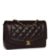 Vintage Chanel Medium Diana Flap Bag Brown Caviar Gold Hardware - Image 2