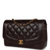 Vintage Chanel Medium Diana Flap Bag Brown Caviar Gold Hardware - Image 5