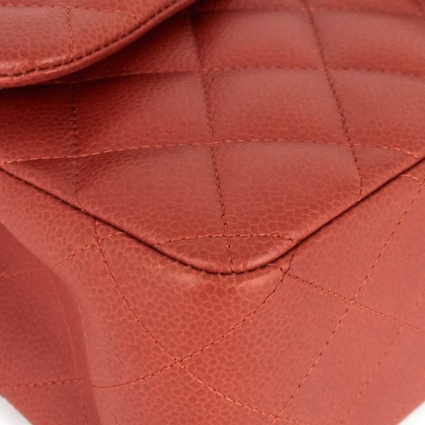 Double Flap Quilted Caviar Leather Bag - Image 8