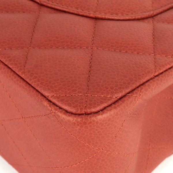 Double Flap Quilted Caviar Leather Bag - Image 9