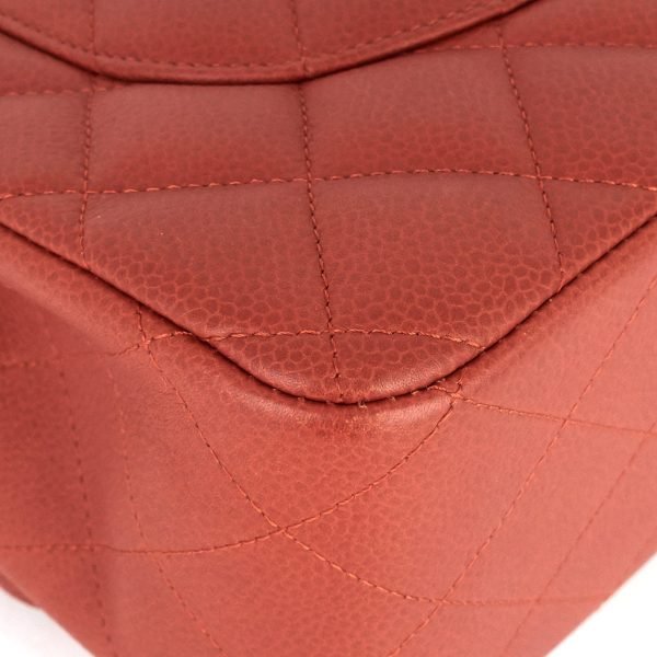 Double Flap Quilted Caviar Leather Bag - Image 10