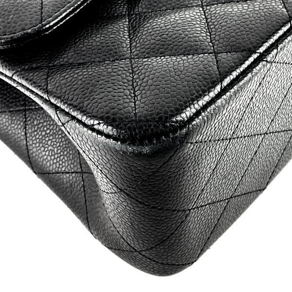 Double Flap Quilted Caviar Leather Bag - Image 6