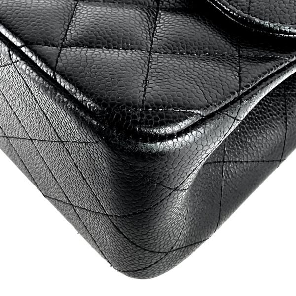 Double Flap Quilted Caviar Leather Bag - Image 7