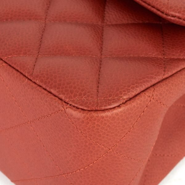 Double Flap Quilted Caviar Leather Bag - Image 7