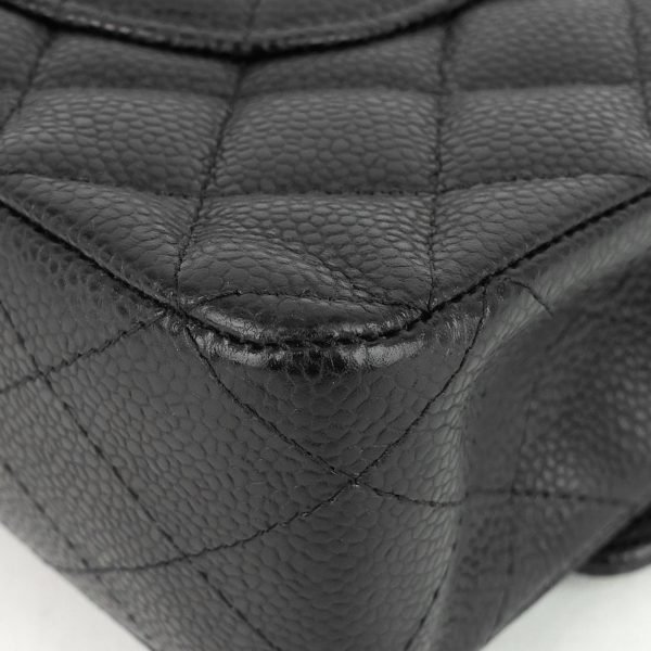 Double Flap Quilted Caviar Leather Bag - Image 8