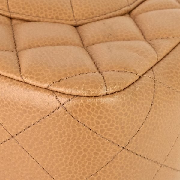 Double Flap Quilted Caviar Leather Bag - Image 8