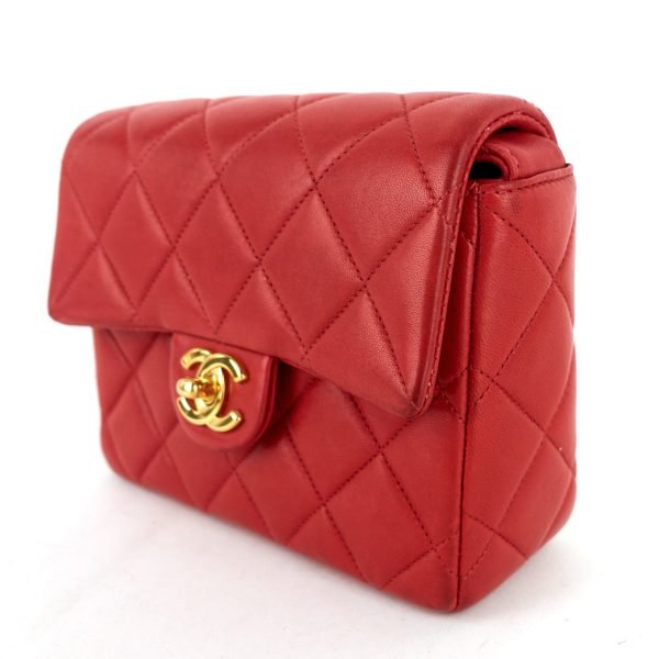 Classic Square Lambskin Leather Flap Bag - Image 9