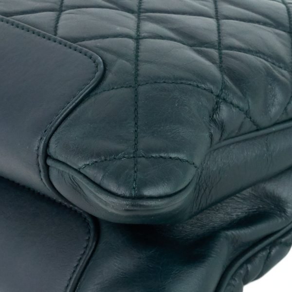 Glazed Calfskin Leather Shopping Tote Bag - Image 8