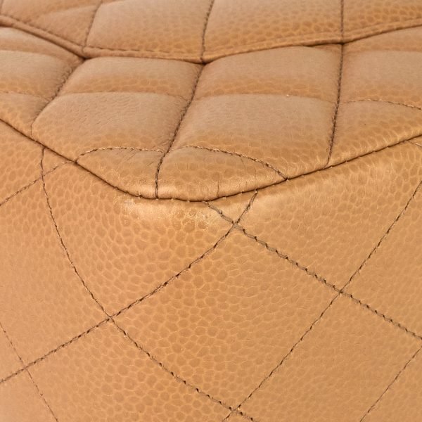 Double Flap Quilted Caviar Leather Bag - Image 9