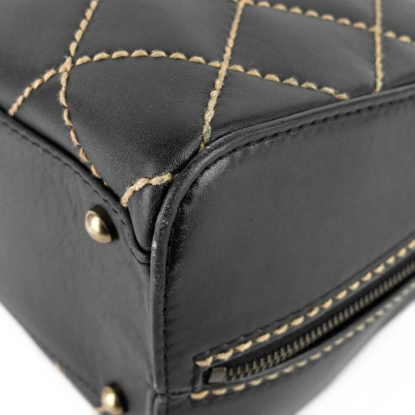 Surpique Top Handles Calfskin Leather Bowler Bag - Image 7