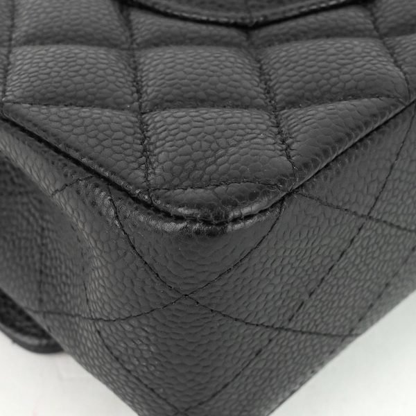 Double Flap Quilted Caviar Leather Bag - Image 9