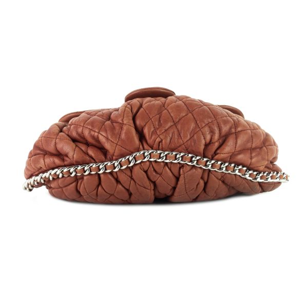 Chain Around Large Calfskin Leather Flap Bag - Image 6