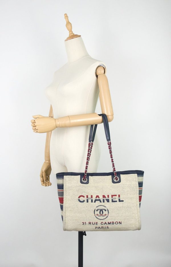 Deauville Small Canvas Shopping Tote Bag - Image 13