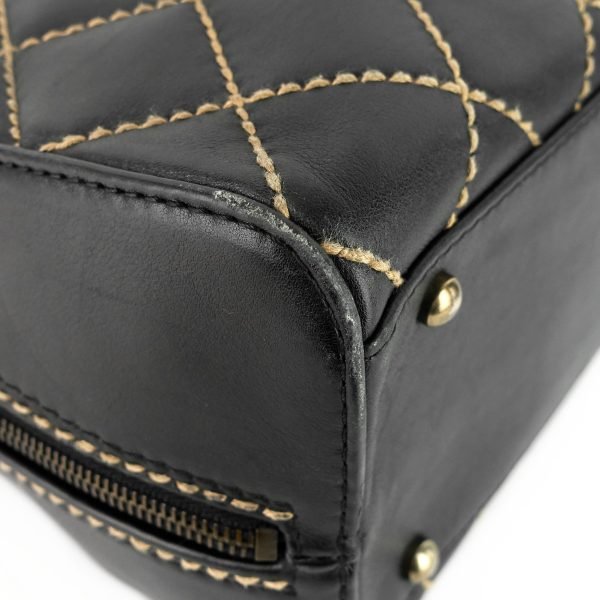 Surpique Top Handles Calfskin Leather Bowler Bag - Image 8