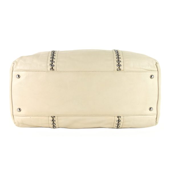 Modern Chain Zip Leather Tote Bag - Image 6