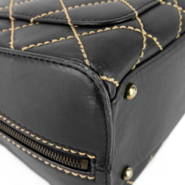 Surpique Top Handles Calfskin Leather Bowler Bag - Image 10