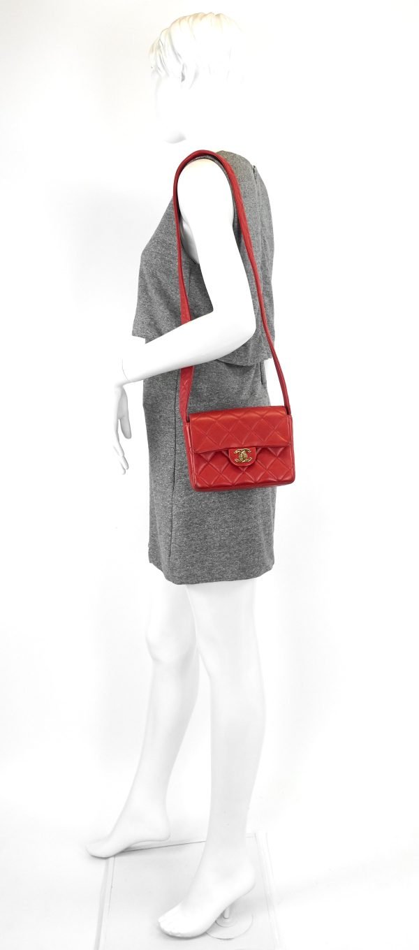 Classic Square Lambskin Leather Flap Bag - Image 18