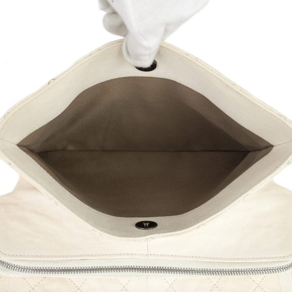 Chic Small Matelassé Caviar Leather Tote Bag - Image 11