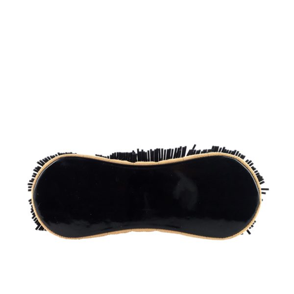 Suede and Patent Leather Mini Fringe Handbag - Image 5