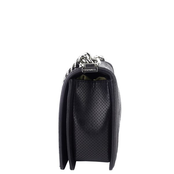 Perforated Lambskin Leather New Medium Boy Bag - Image 3