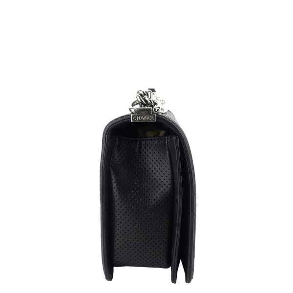 Perforated Lambskin Leather New Medium Boy Bag - Image 2