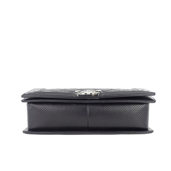 Perforated Lambskin Leather New Medium Boy Bag - Image 4
