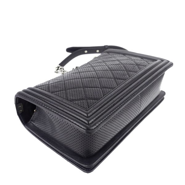Perforated Lambskin Leather New Medium Boy Bag - Image 7