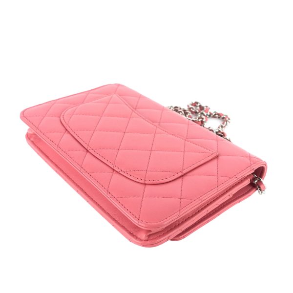 Classic Lambskin Leather Wallet on Chain Bag - Image 9