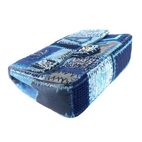 Denim Patchwork Limited Edition Jumbo Flap Bag - Image 5