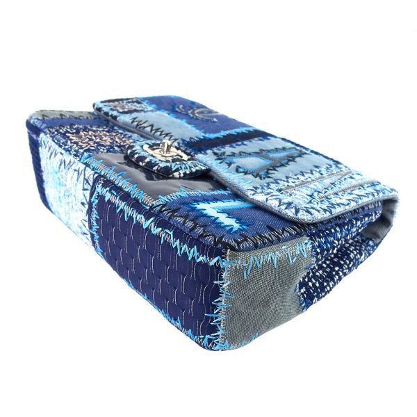 Denim Patchwork Limited Edition Jumbo Flap Bag - Image 6