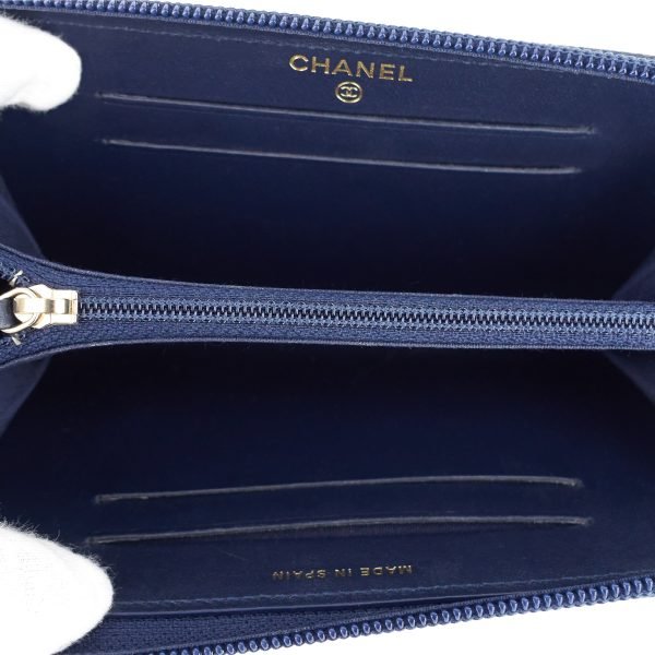 CC Timeless Zip Around Caviar Leather Wallet - Image 8