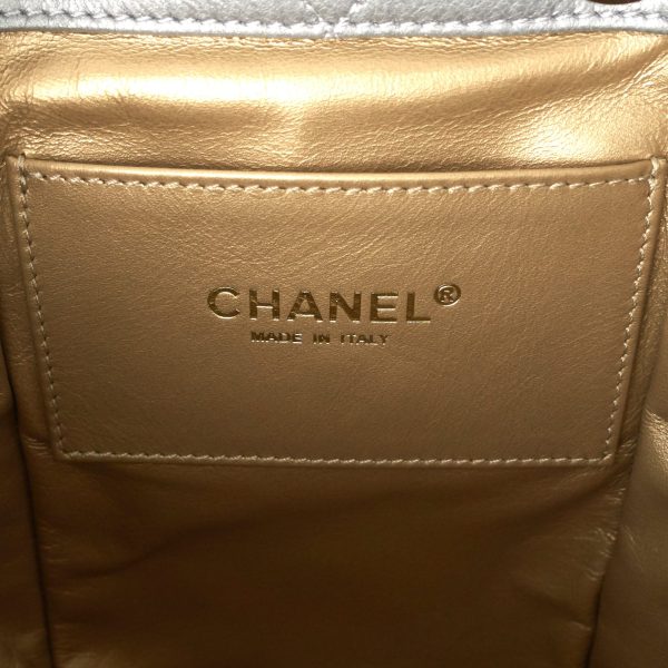 CC Lambskin Leather Chain Flap Backpack - Image 9