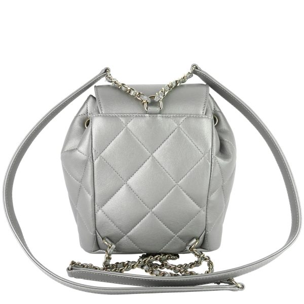CC Lambskin Leather Chain Flap Backpack - Image 2